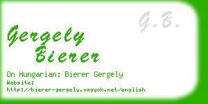 gergely bierer business card